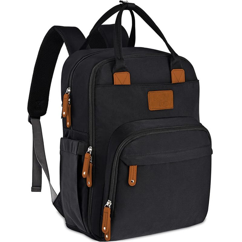 Bolsa Mochila Maternidade Donna Laço Bebê LB Kyara Preto - Lojas Donna